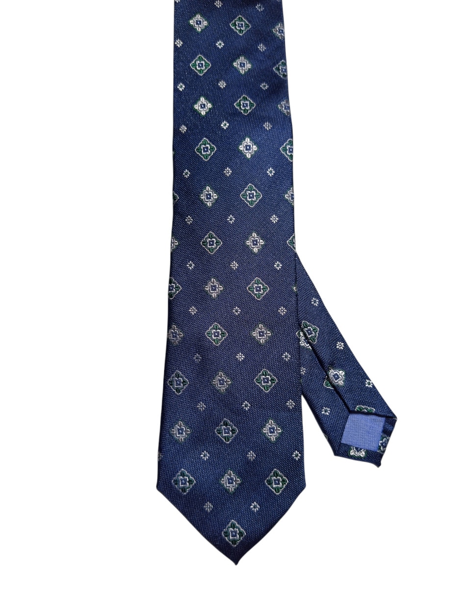Corbata regular de seda estampado floral para hombre Corbata regular de seda estampado floral para hombre