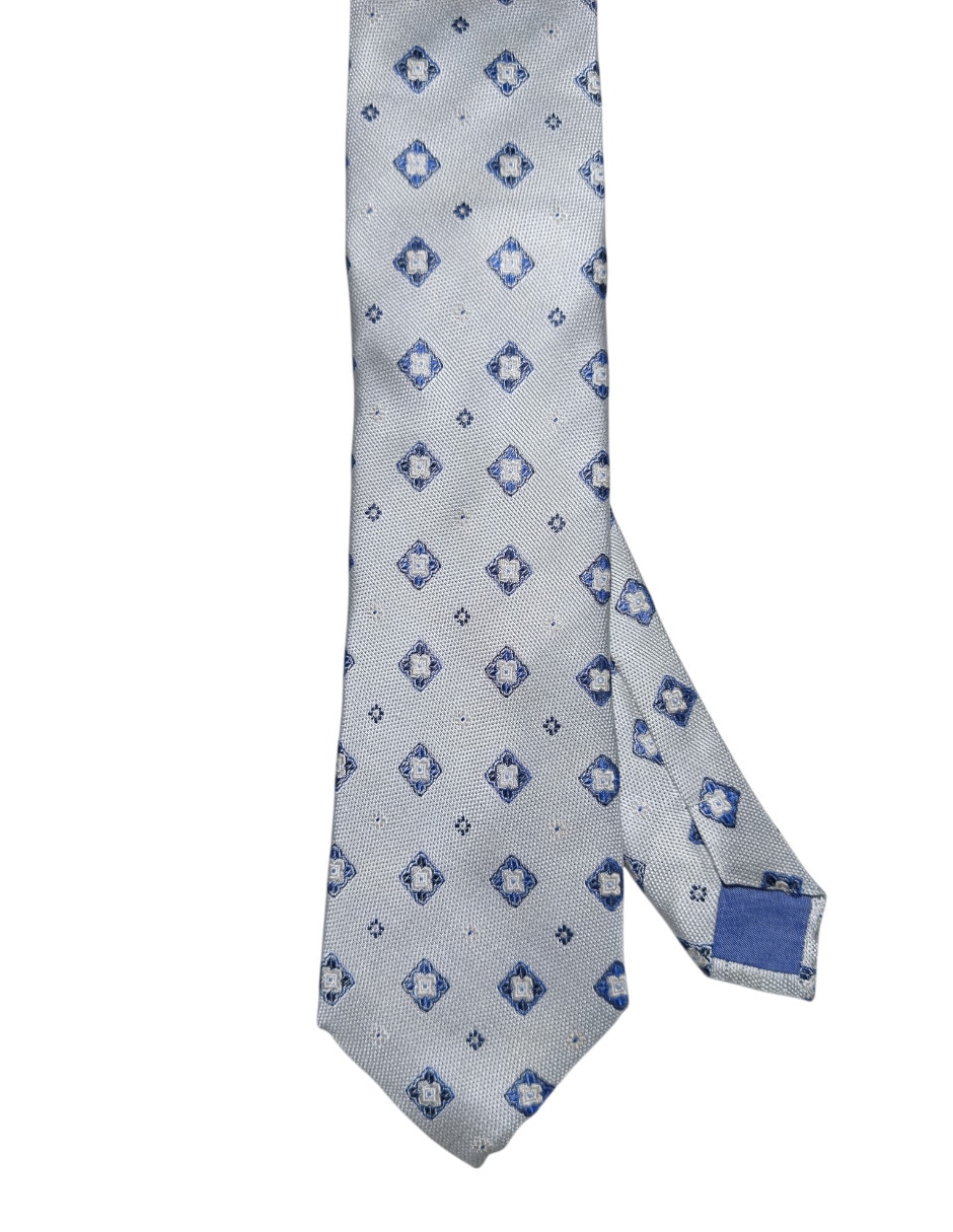 Corbata regular de seda estampado floral para hombre