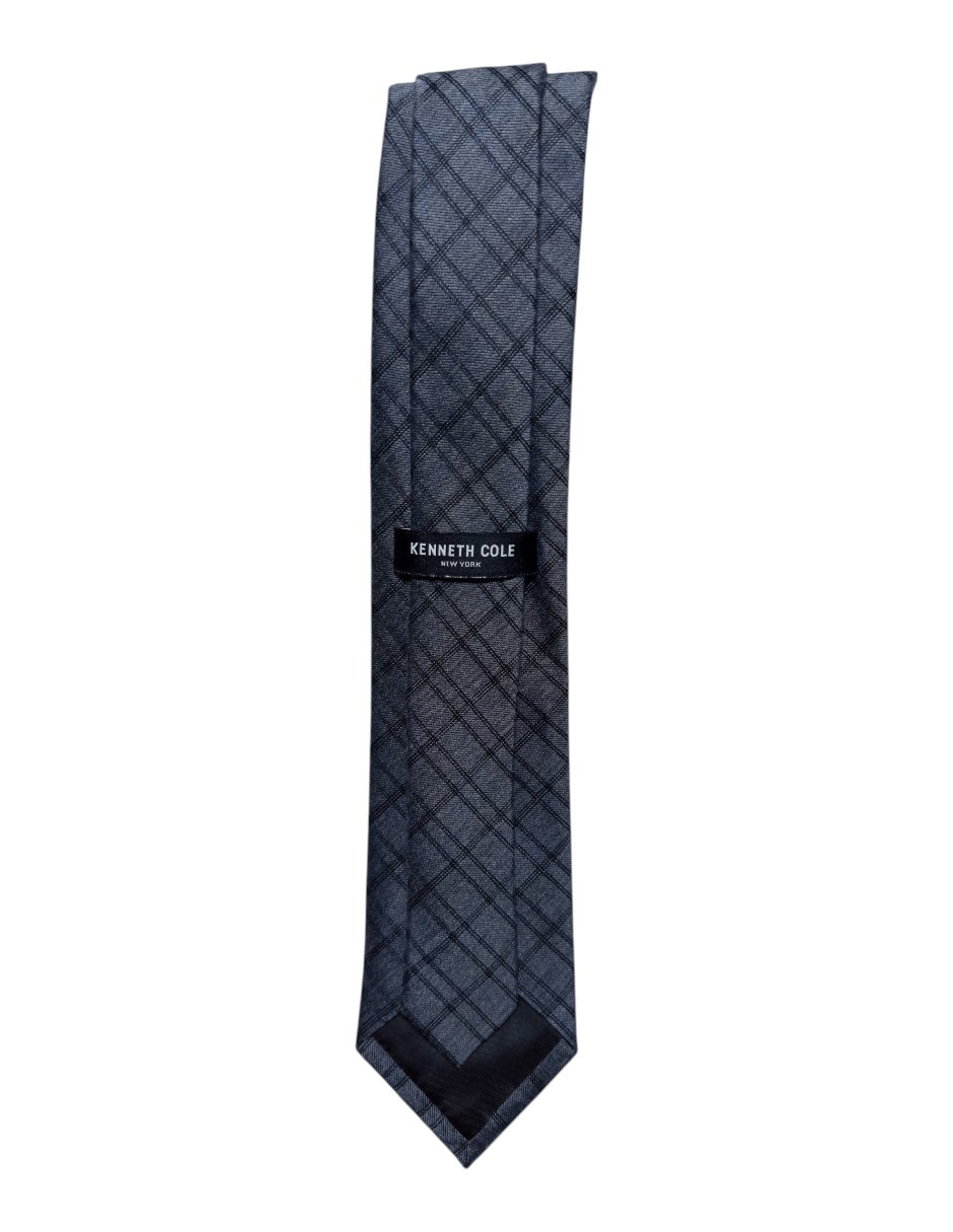 Corbata regular de seda estampado a cuadros para hombre 2