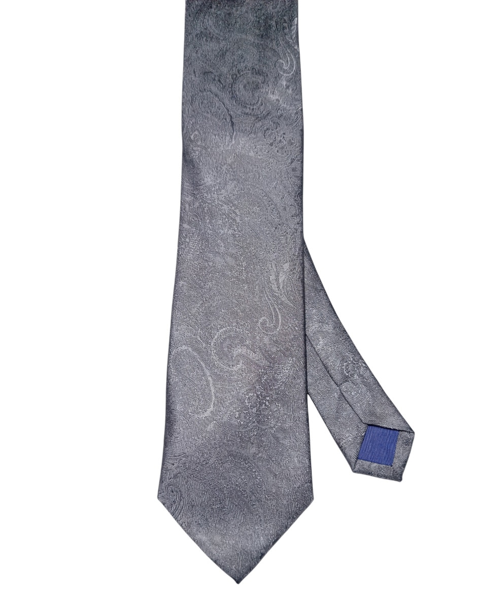 Corbata regular de seda estampado para hombre 1