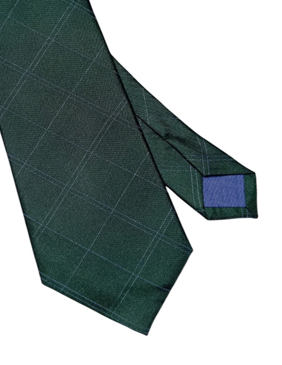 Corbata a cuadros regular seda 2