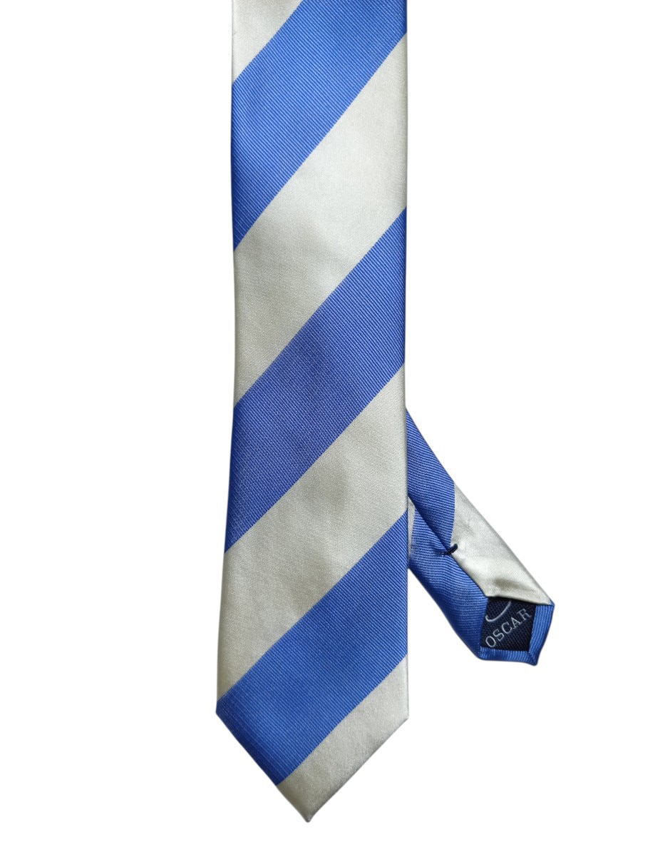 Corbata Oscar De La Renta regular de seda estampada a rayas para hombre Corbata Oscar De La Renta regular de seda estampada a rayas para hombre