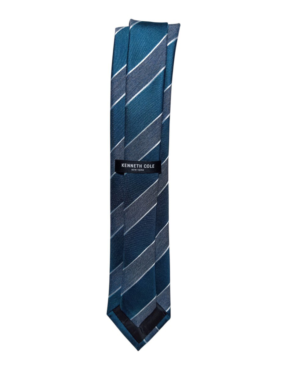 Corbata regular de seda estampado a rayas para hombre 2