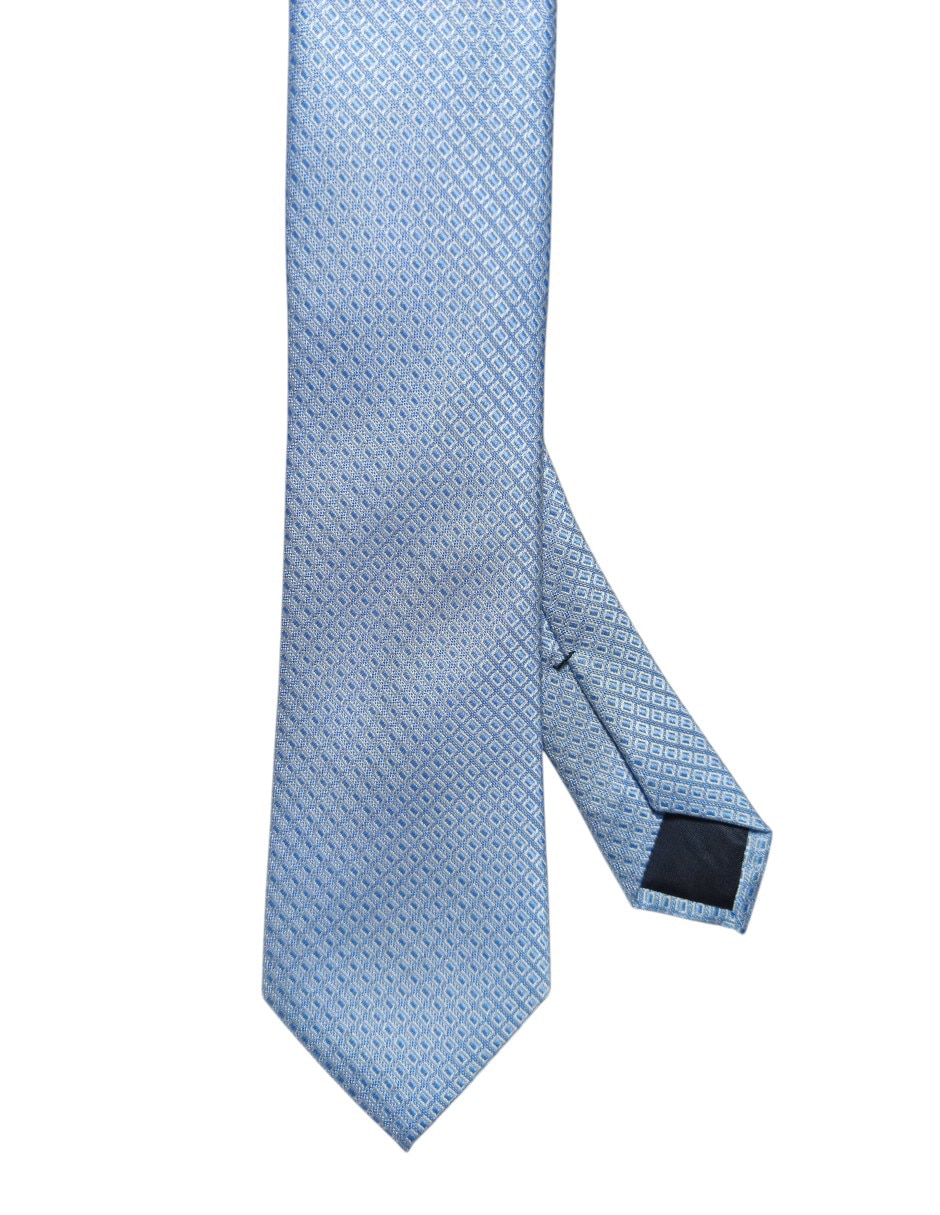 Corbata regular de seda estampado a cuadros para hombre