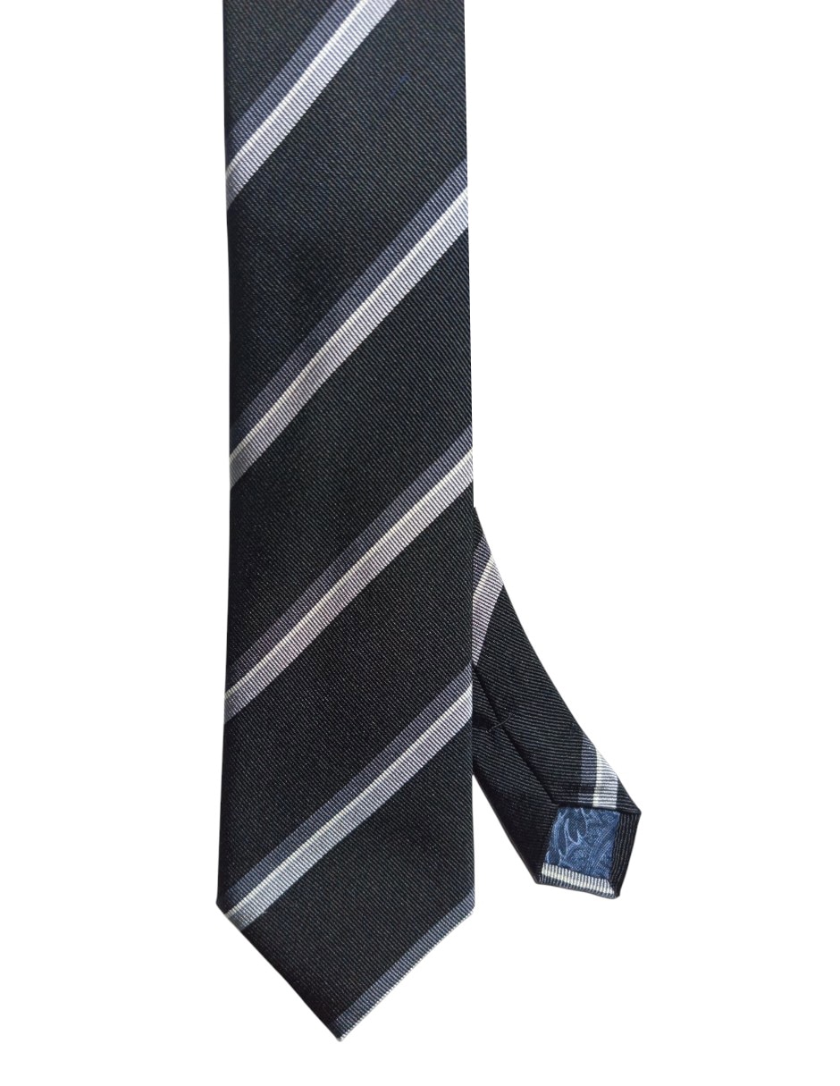 Corbata regular de seda estampado a rayas para hombre Corbata regular de seda estampado a rayas para hombre
