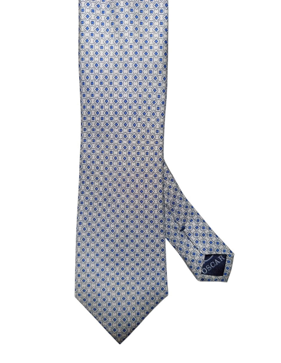 Corbata Oscar de la Renta regular de seda estampado geométrico para hombre Corbata Oscar de la Renta regular de seda estampado geométrico para hombre