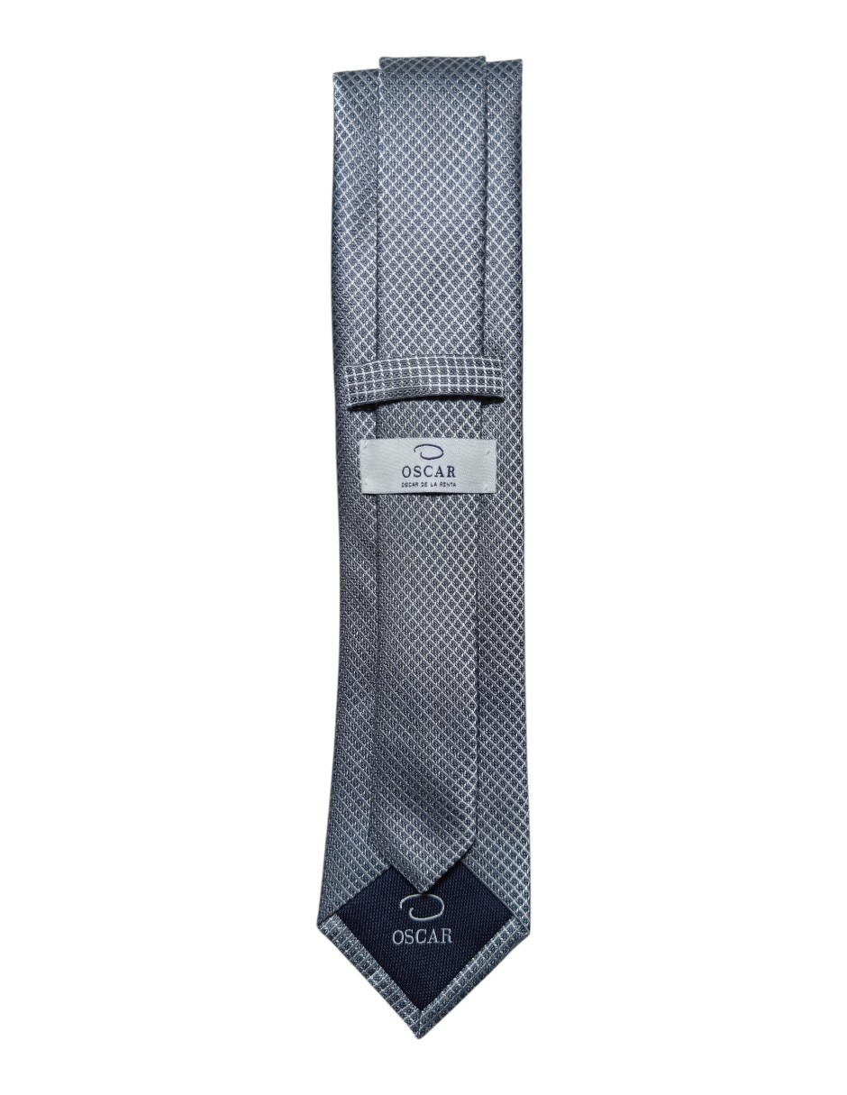 Corbata Oscar De La Renta regular de seda estampada a cuadros para hombre 3