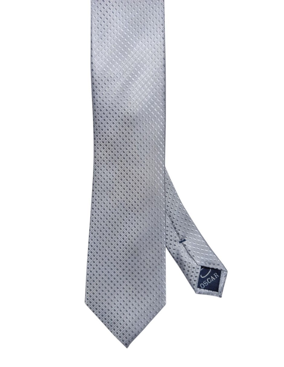 Corbata regular de seda estampado para hombre 1