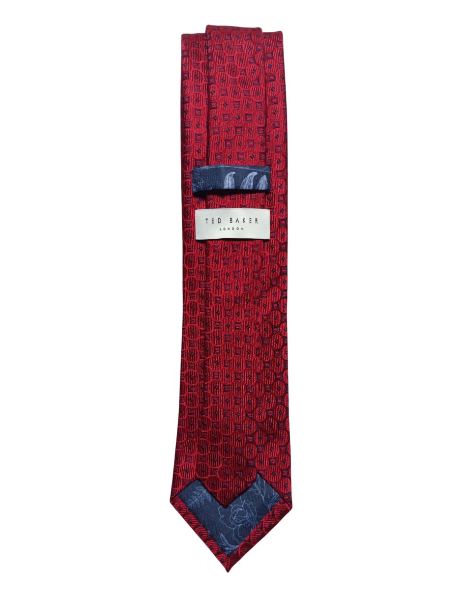 Corbata regular de seda estampado para hombre 2