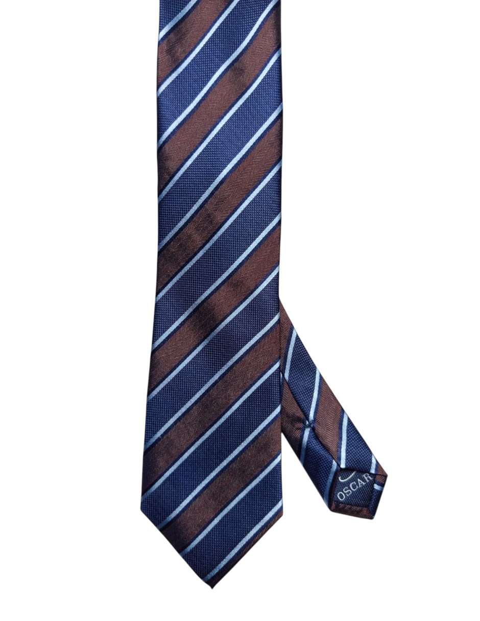Corbata regular de seda estampado a rayas para hombre Corbata regular de seda estampado a rayas para hombre
