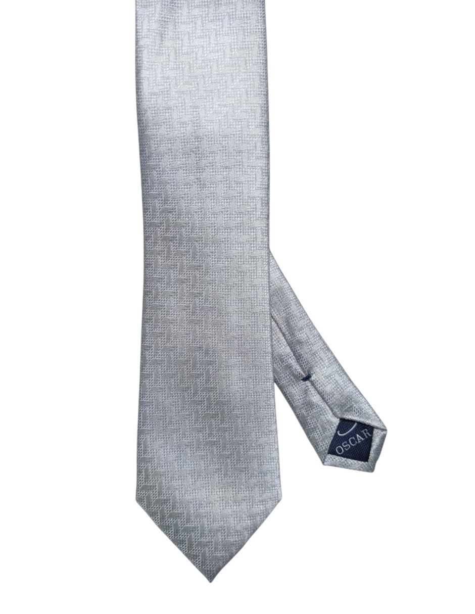 Corbata regular de seda estampado para hombre 1