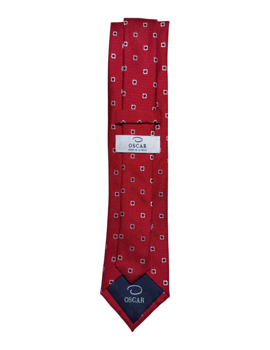 Corbata Oscar de la Renta regular estampado microprint para hombre