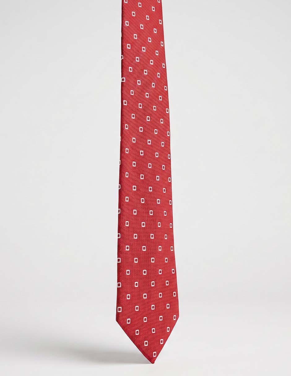 Corbata regular estampado microprint para hombre