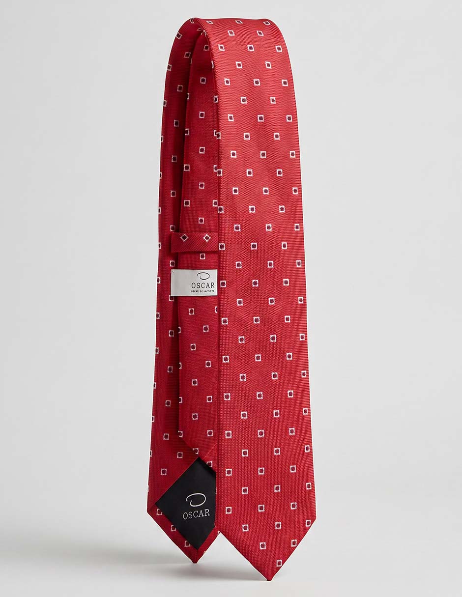 Corbata Oscar de la Renta regular estampado microprint para hombre