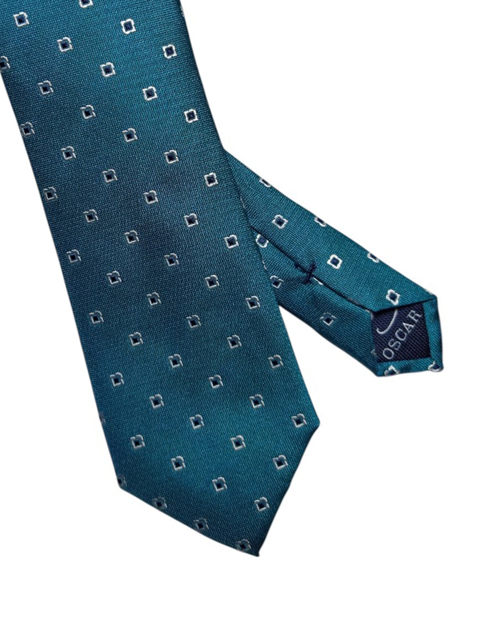 Corbata regular estampado microprint para hombre 6