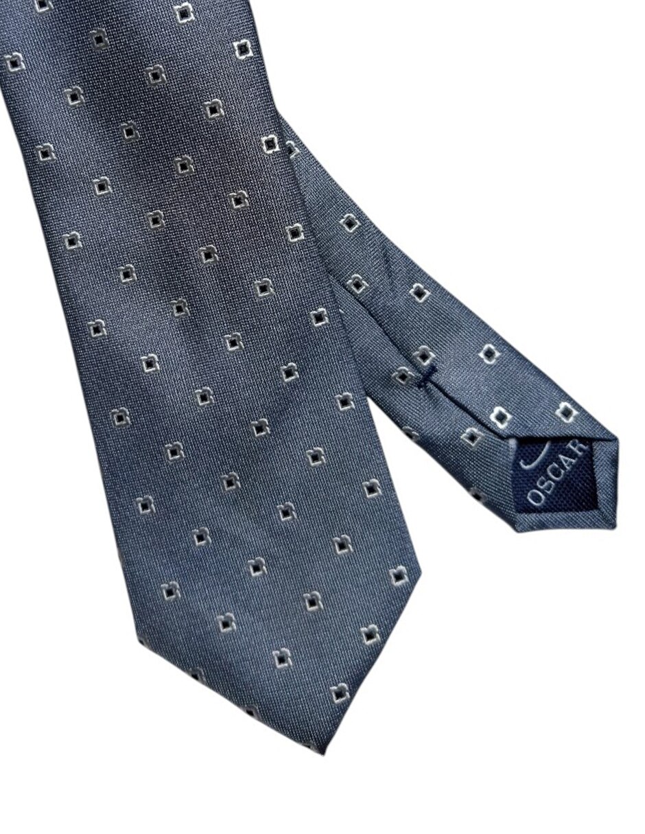 Corbata regular estampado microprint para hombre 3