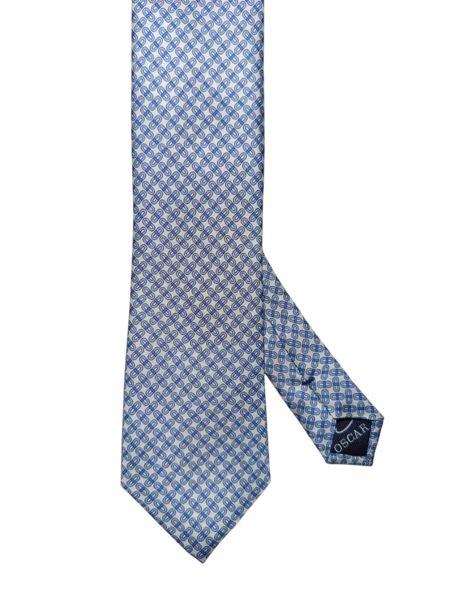 Corbata Oscar de la Renta regular de seda estampado geométrico para hombre Corbata Oscar de la Renta regular de seda estampado geométrico para hombre