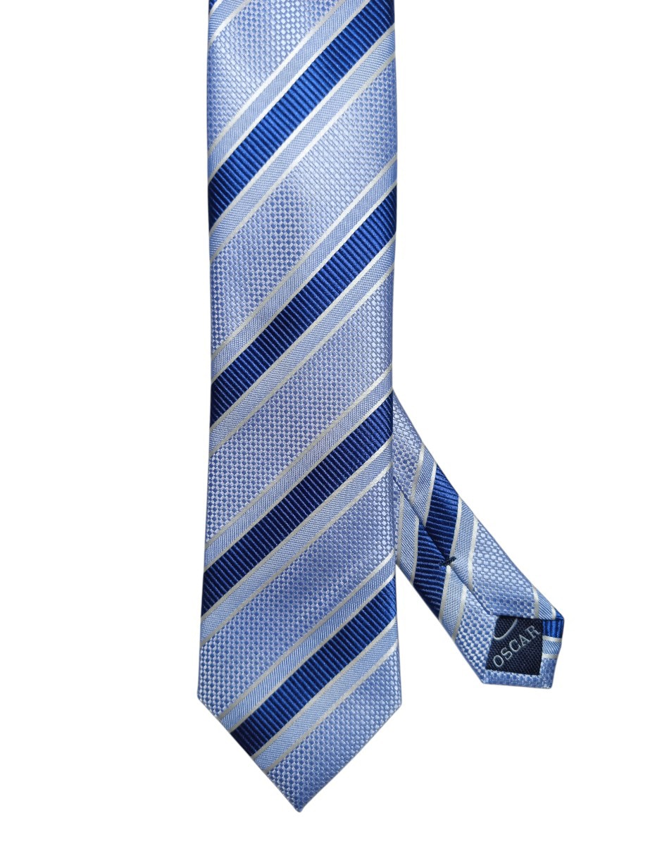 Corbata Oscar De La Renta regular de seda estampada a rayas para hombre Corbata Oscar De La Renta regular de seda estampada a rayas para hombre