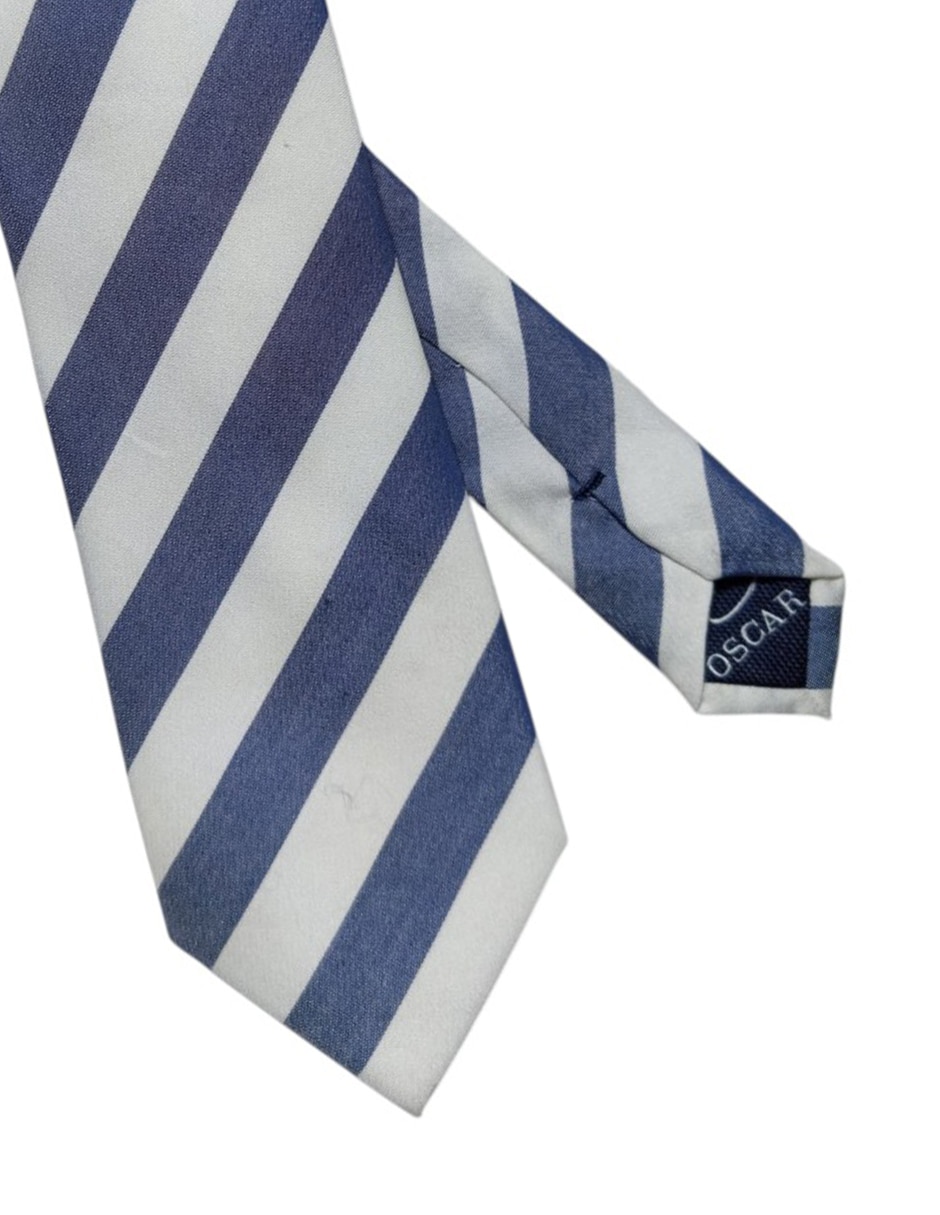 Corbata regular de seda estampado a rayas para hombre 3