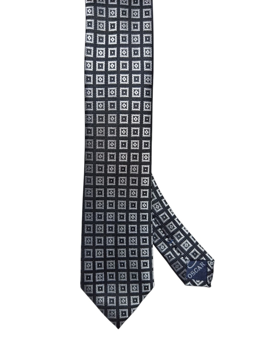 Corbata Oscar De La Renta regular de seda estampada para hombre Corbata Oscar De La Renta regular de seda estampada para hombre