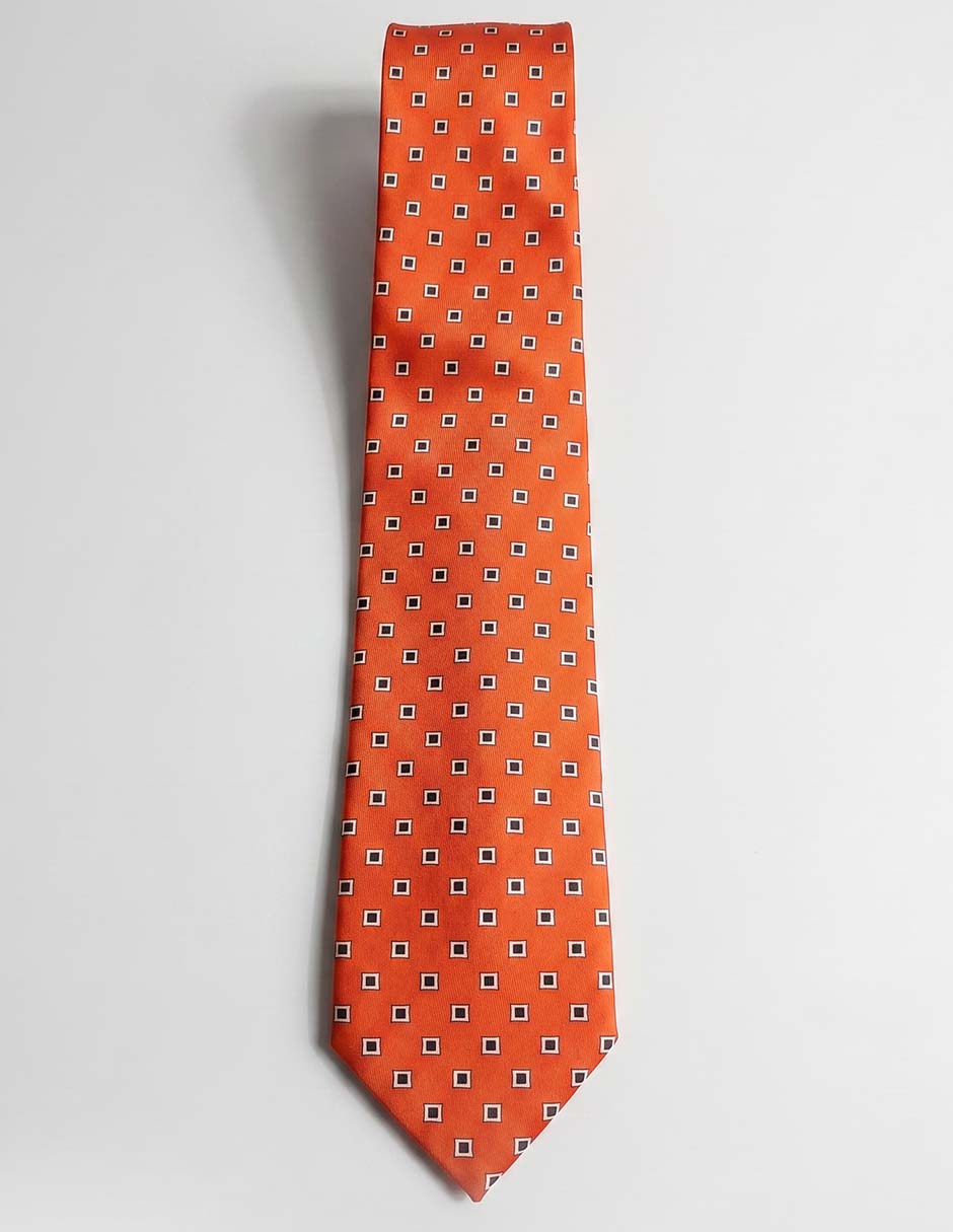 Corbata regular de seda estampado a rayas para hombre