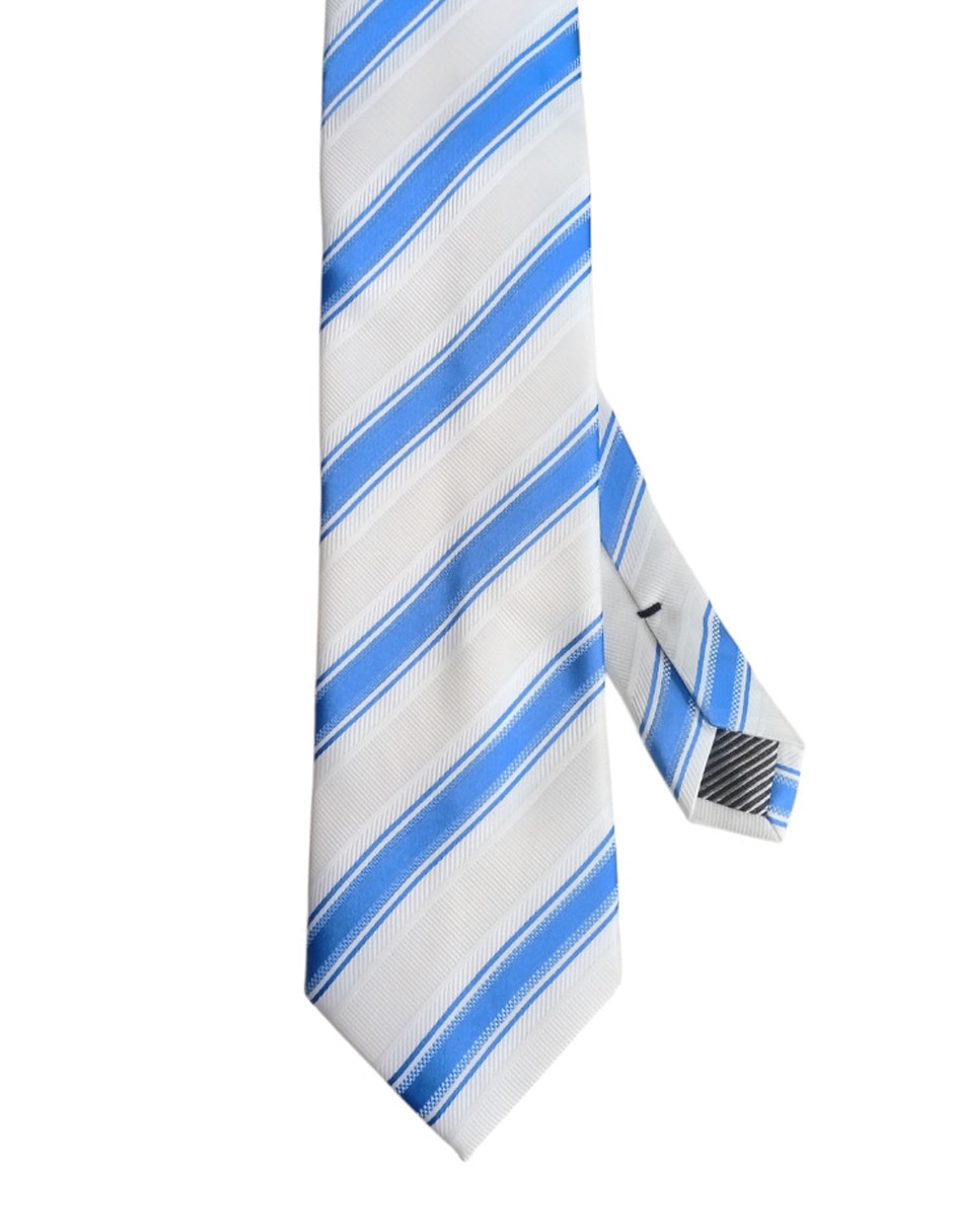 Corbata regular de seda estampado a rayas para hombre