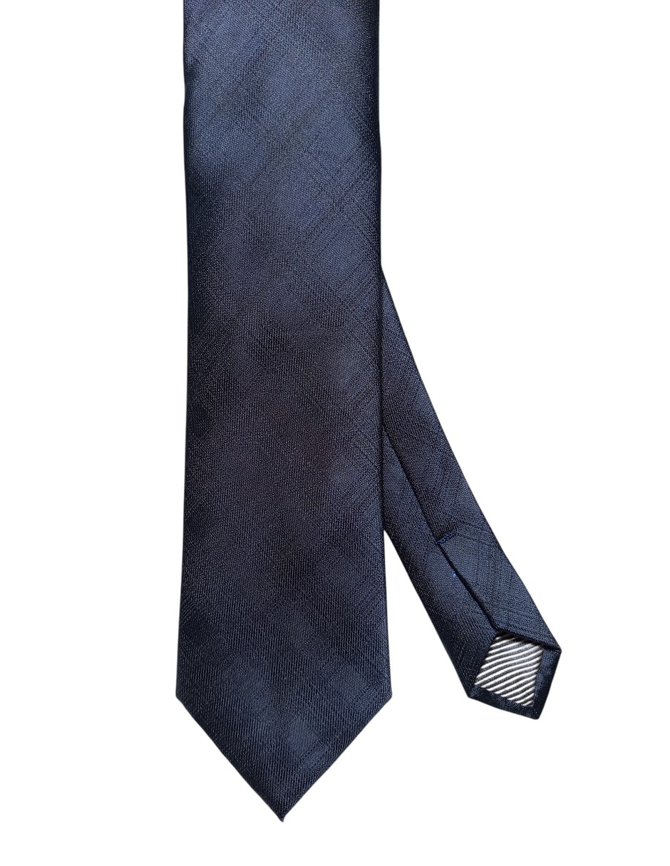 Corbata regular de seda estampado a cuadros para hombre