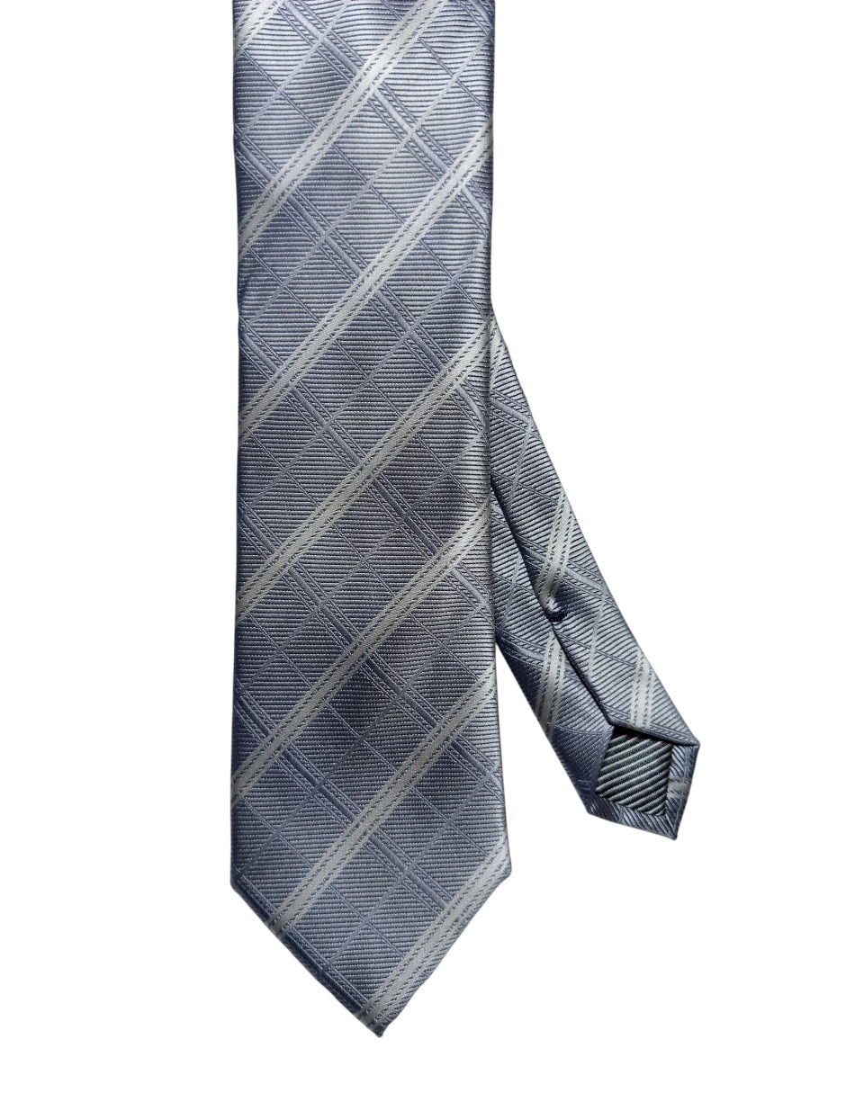 Corbata regular de seda estampado a cuadros para hombre Corbata regular de seda estampado a cuadros para hombre