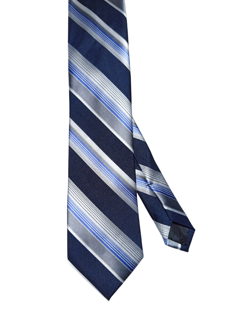 Corbata regular de seda estampado a rayas para hombre Corbata regular de seda estampado a rayas para hombre