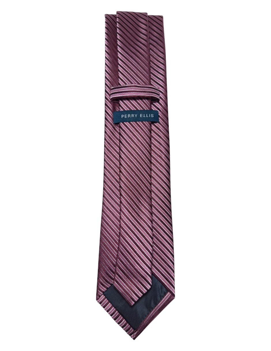Corbata regular de seda estampado a rayas para hombre 2