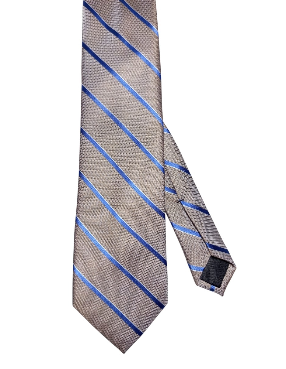 Corbata regular de seda estampado a rayas para hombre Corbata regular de seda estampado a rayas para hombre
