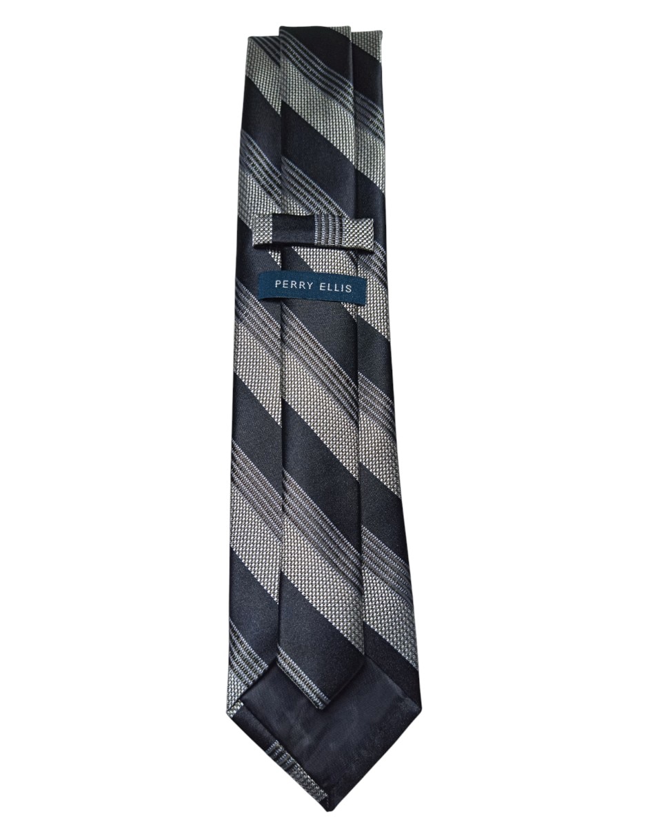 Corbata regular de seda estampado a rayas para hombre 2