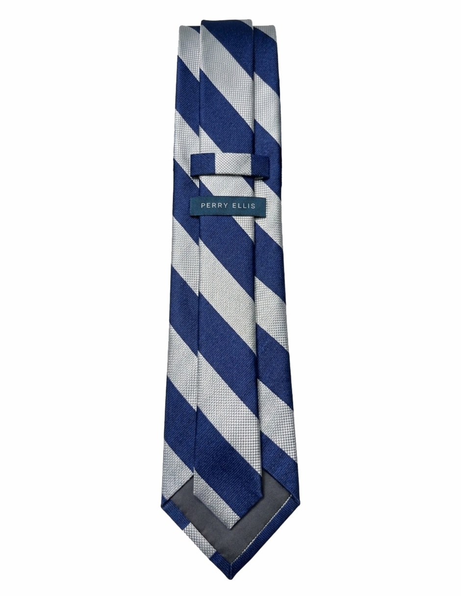 Corbata regular de seda estampado a rayas para hombre 3