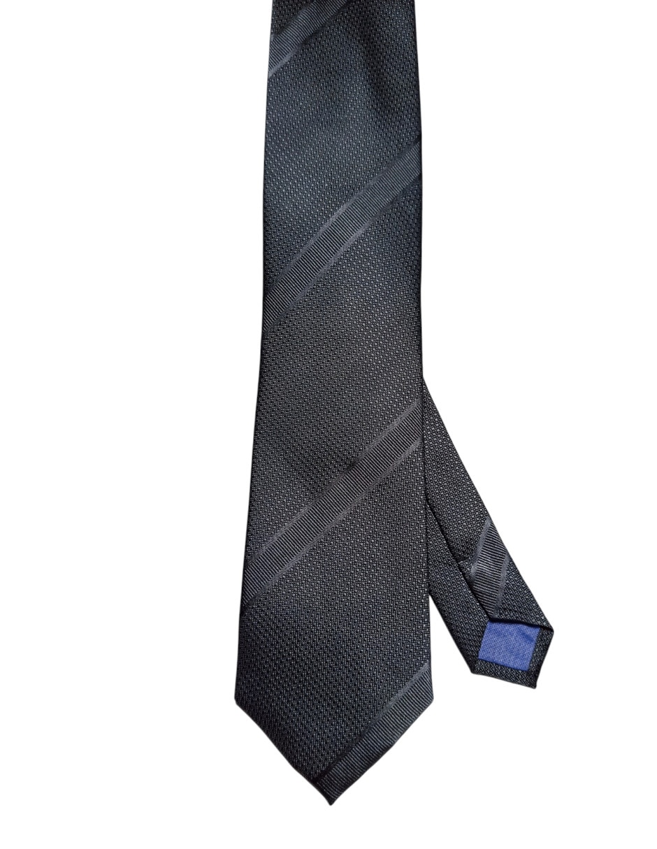 Corbata regular de seda estampado gráfico para hombre