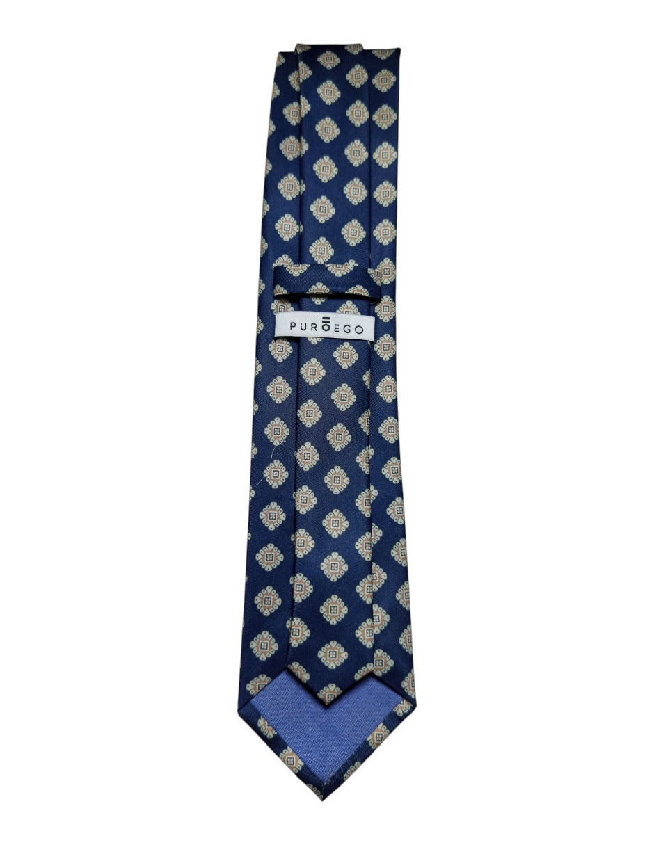 Corbata regular de seda estampado floral para hombre 2
