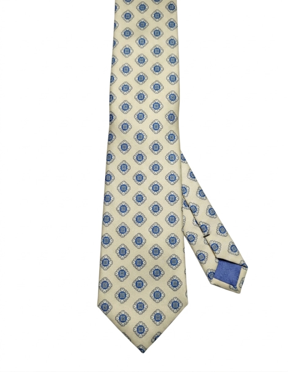 Corbata regular de seda estampado floral para hombre Corbata regular de seda estampado floral para hombre