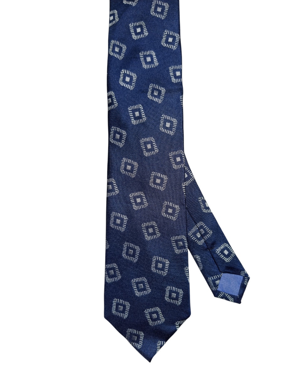 Corbata regular de seda estampada para hombre