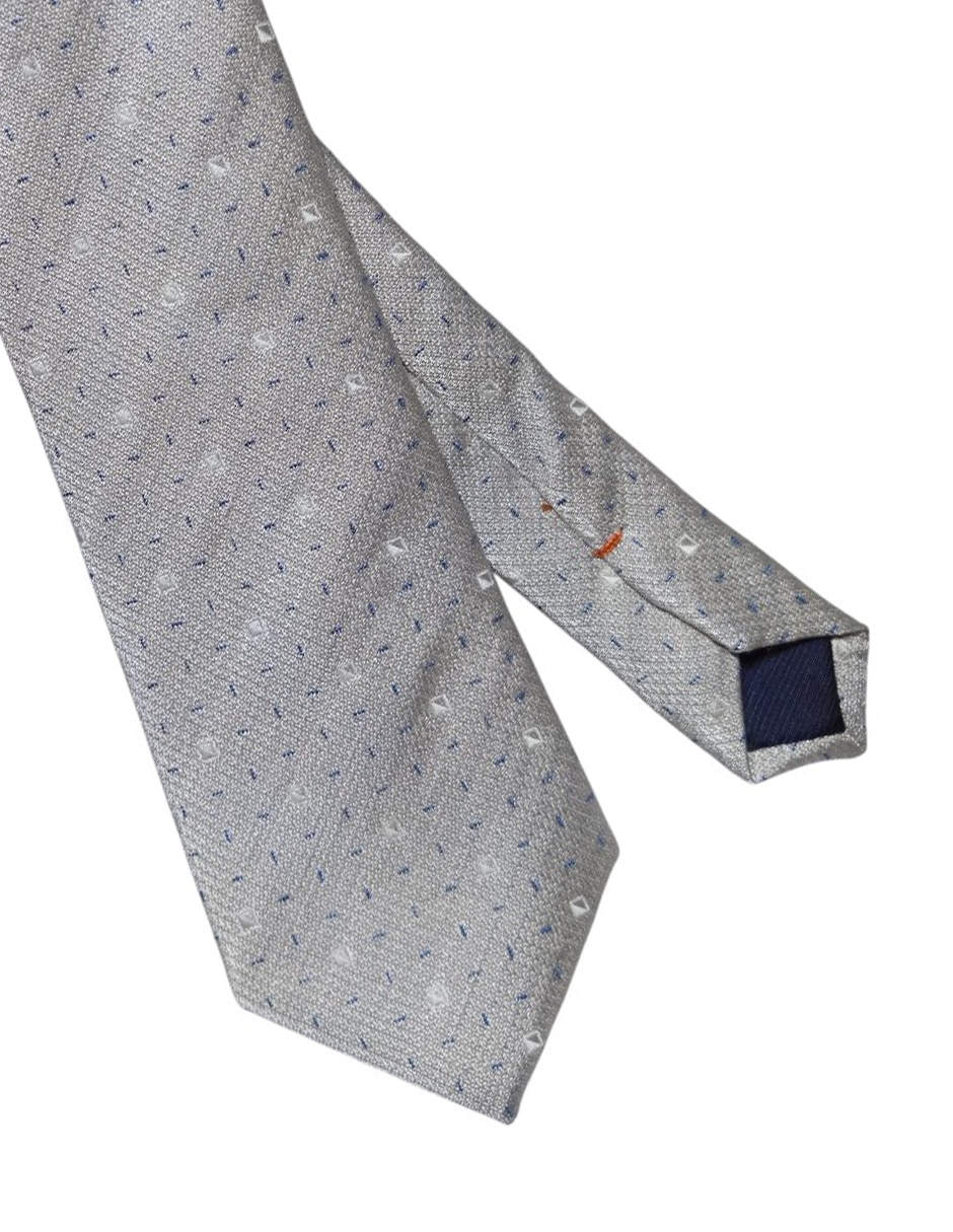 Corbata regular de seda estampado para hombre 3
