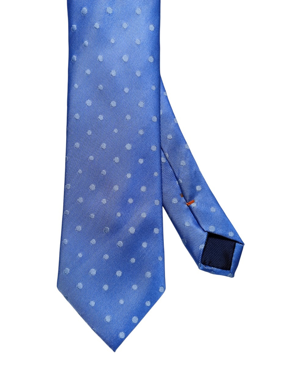Corbata regular de seda estampado lunares para hombre Corbata regular de seda estampado lunares para hombre