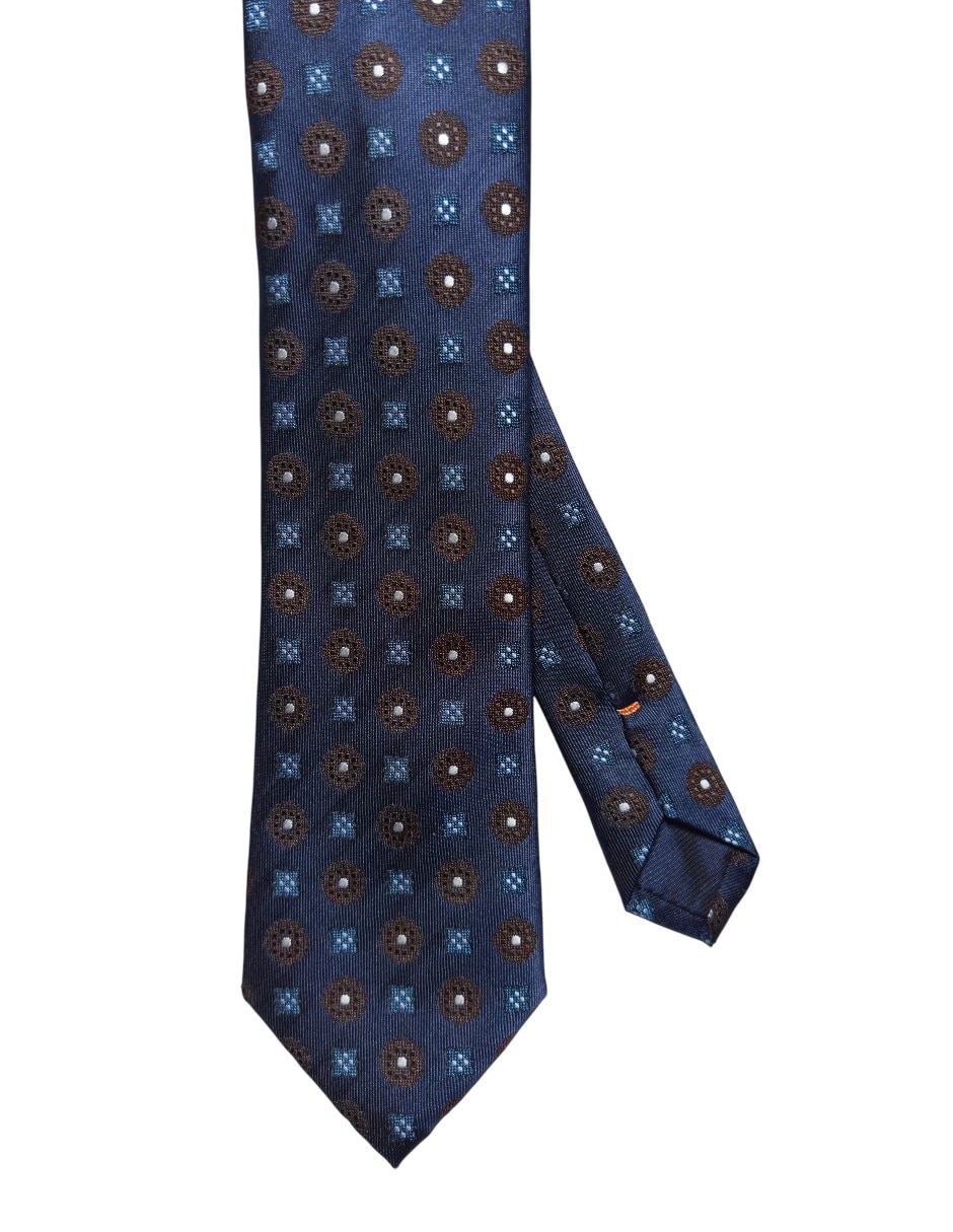Corbata regular de seda estampado floral para hombre
