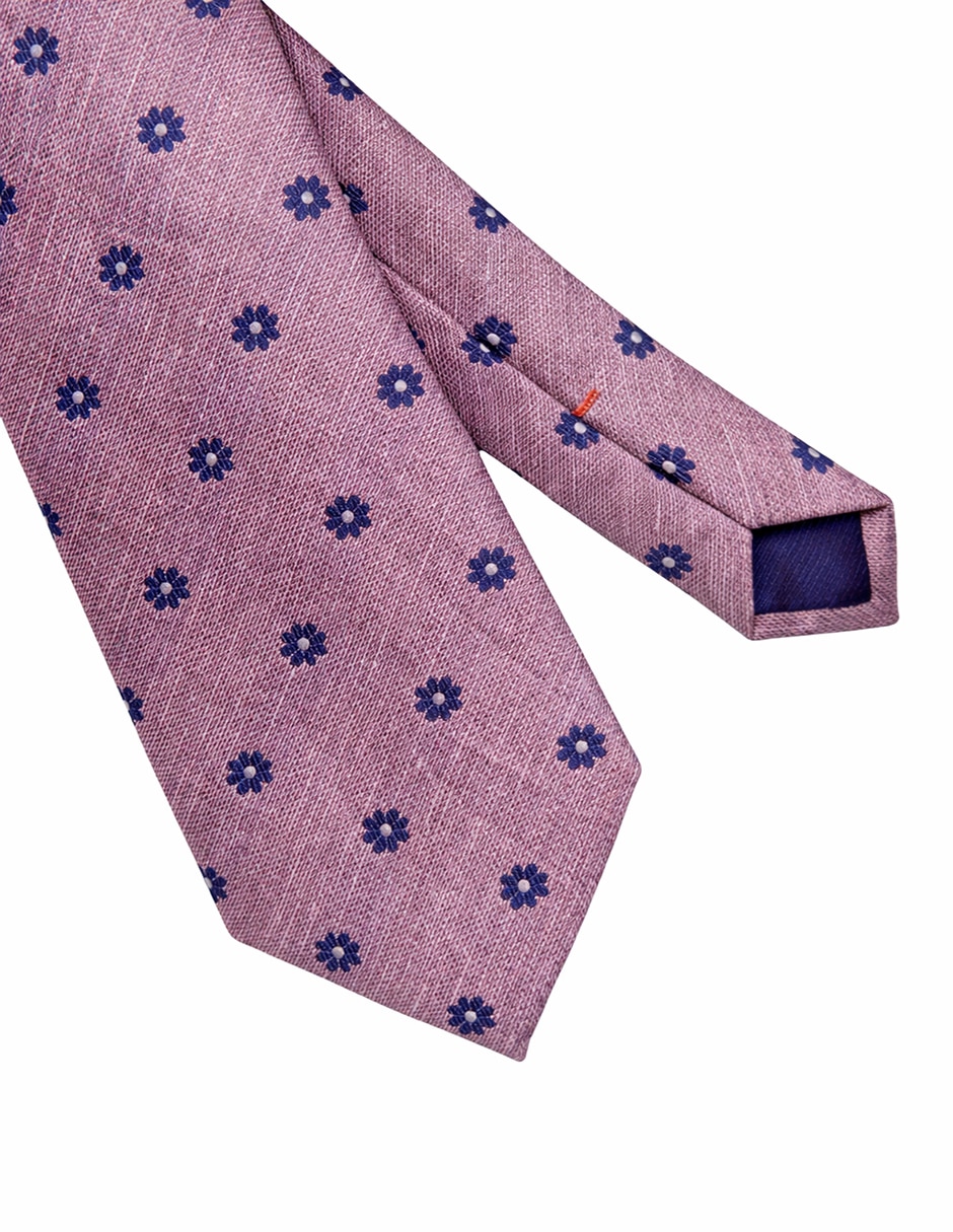 Corbata JBE regular de seda estampado floral para hombre