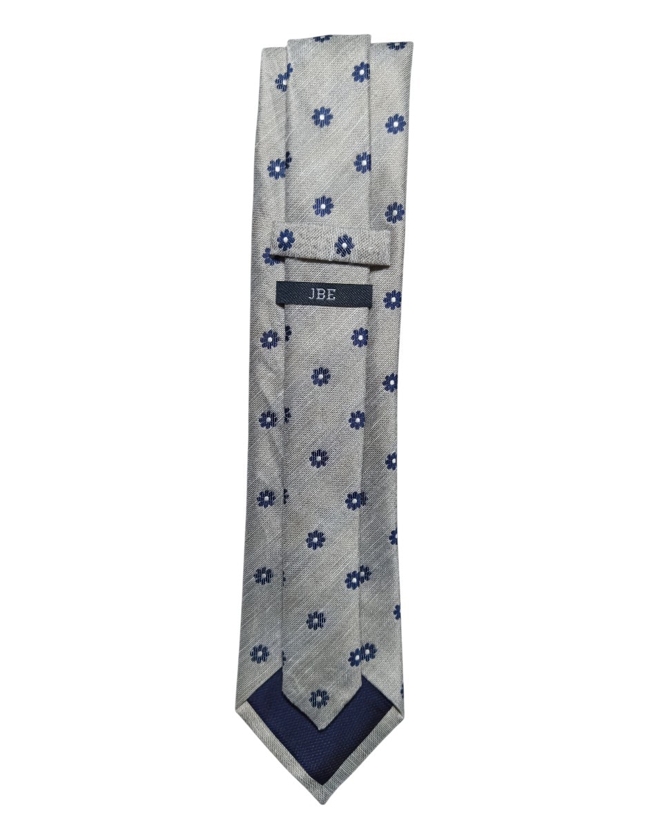 Corbata regular de seda estampado floral para hombre 2