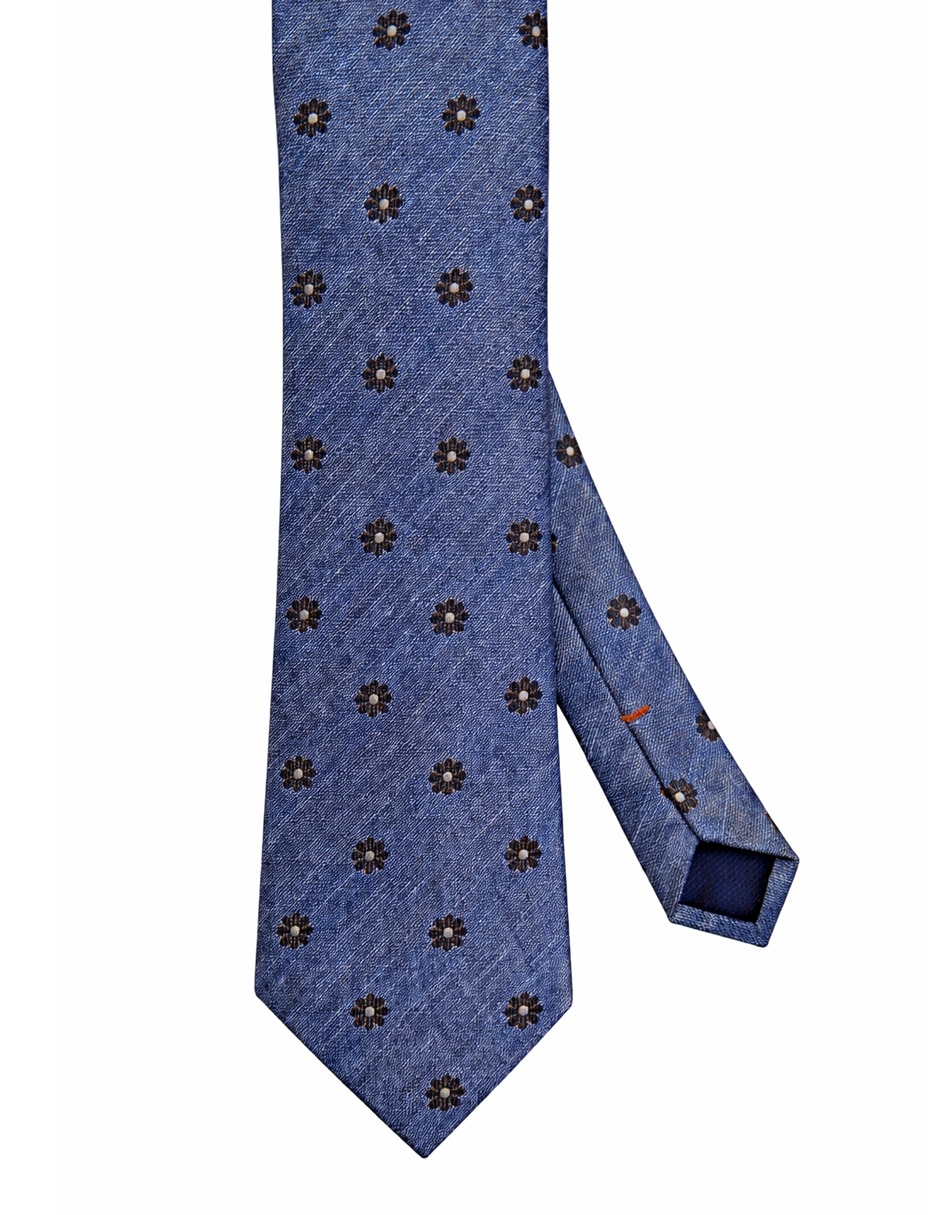 Corbata regular de seda estampado floral para hombre Corbata regular de seda estampado floral para hombre