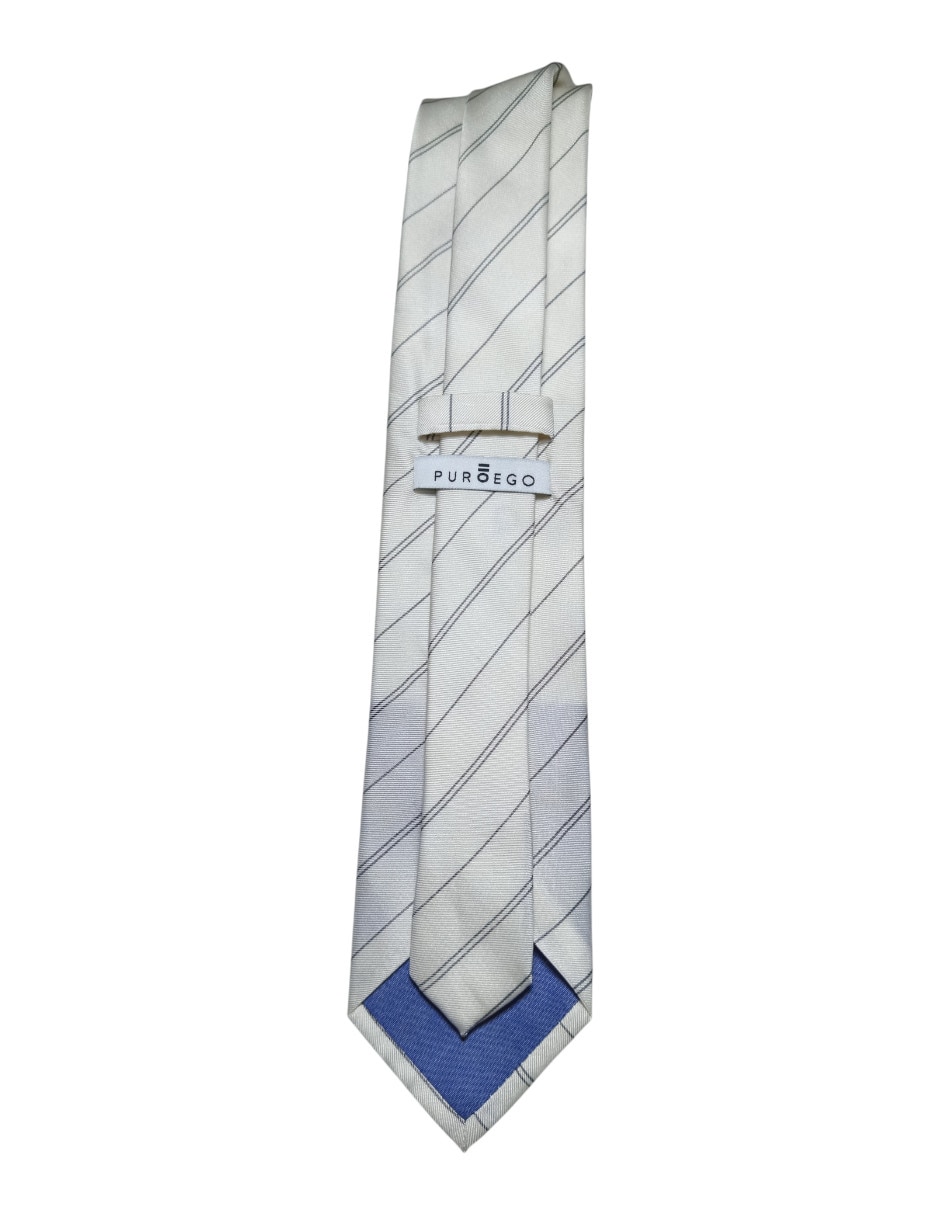 Corbata puroego a rayas regular seda