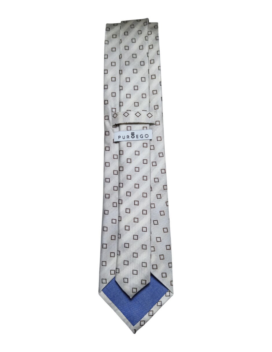 Corbata regular de seda estampado para hombre 3