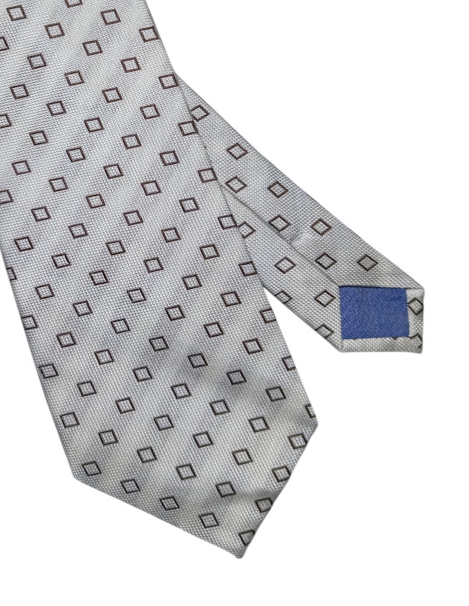 Corbata regular de seda estampado para hombre 2