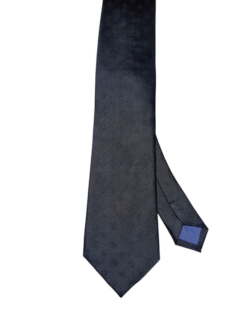 Corbata regular de seda estampado gráfico para hombre 1