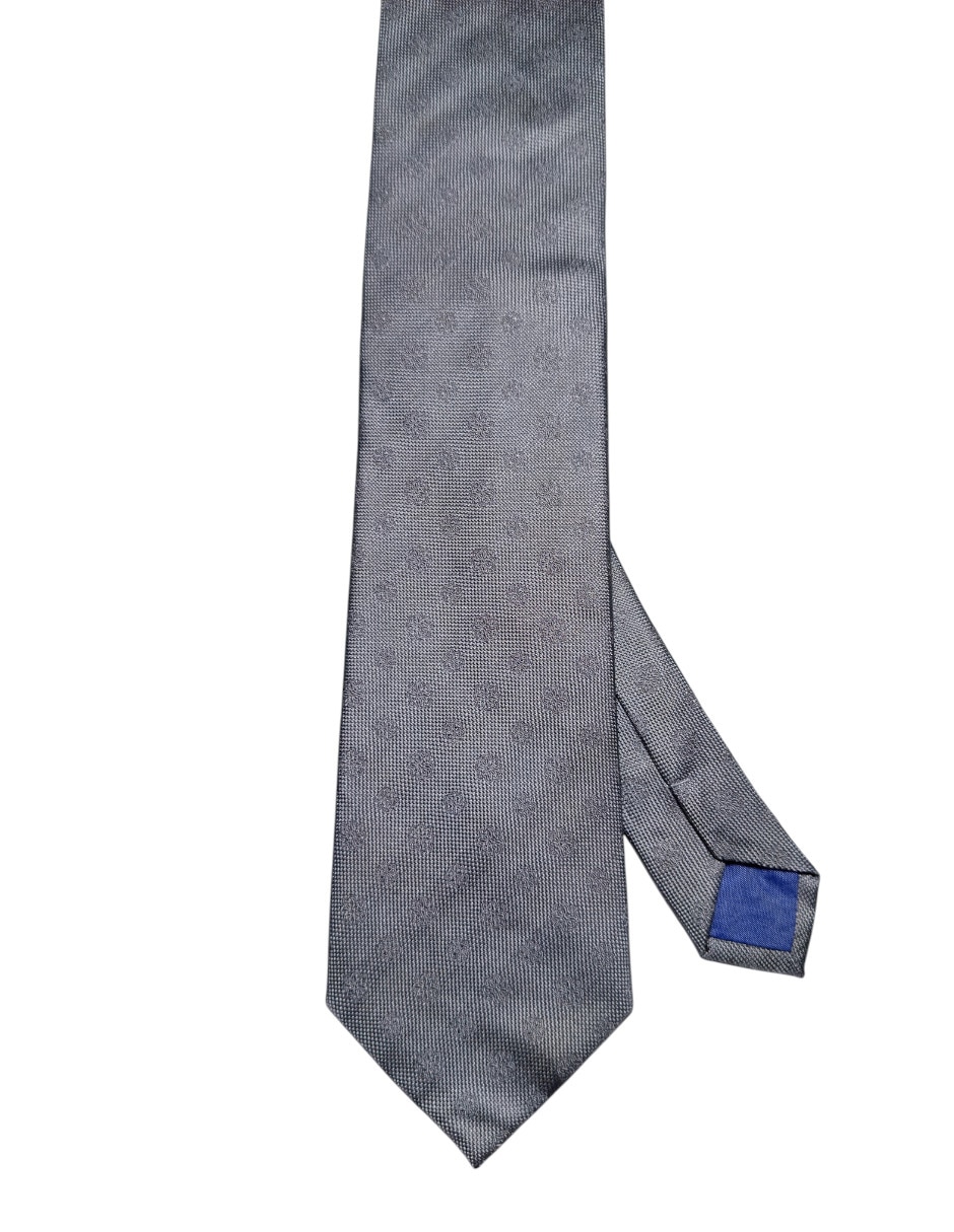 Corbata puroego regular de seda estampado gráfico para hombre