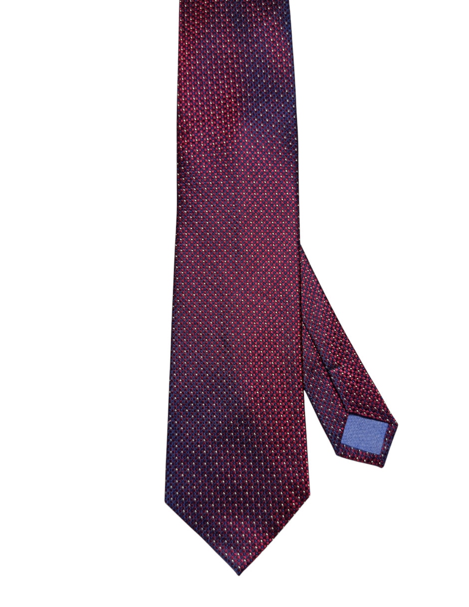 Corbata regular de seda estampado gráfico para hombre 1