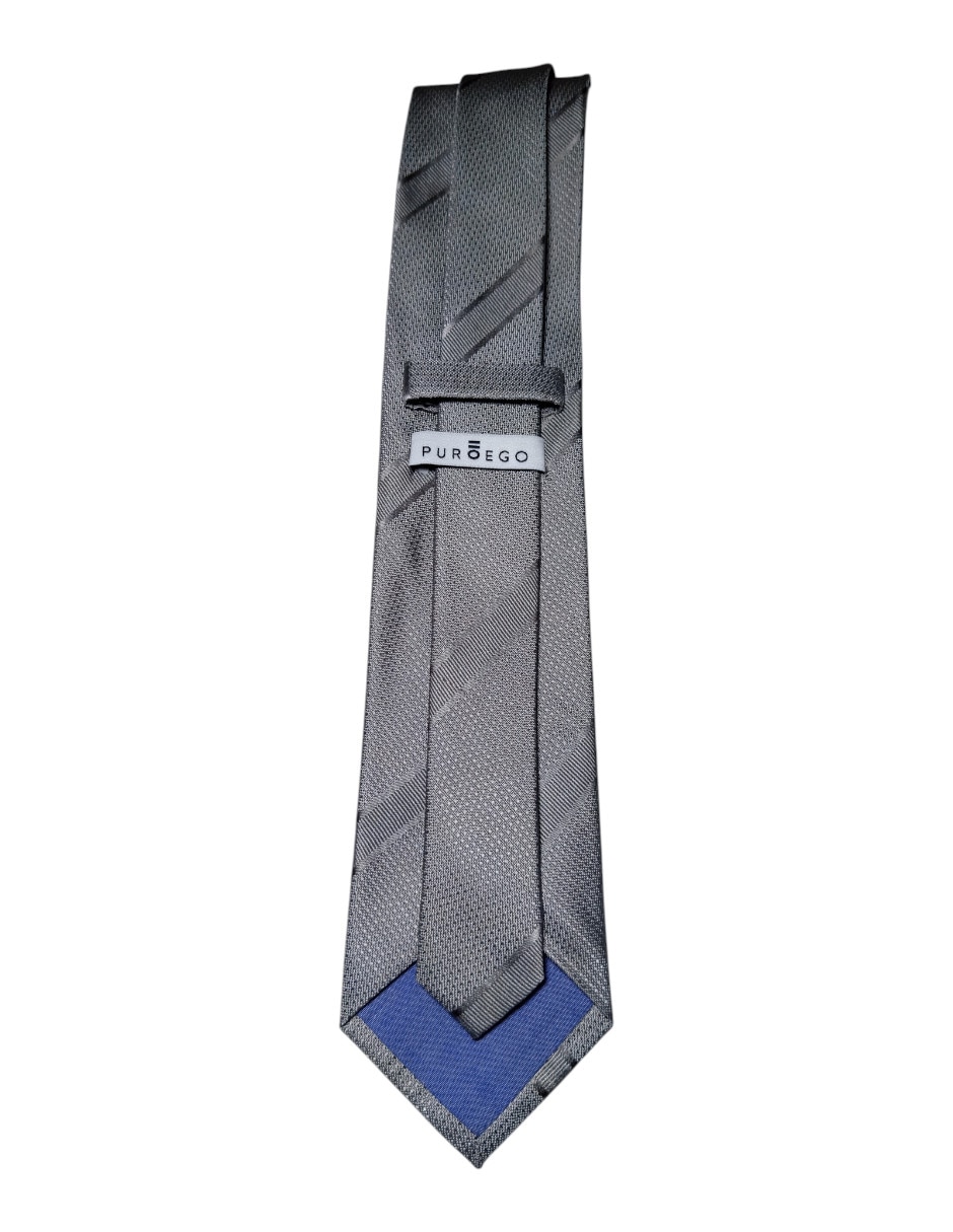 Corbata puroego regular de seda estampado gráfico para hombre